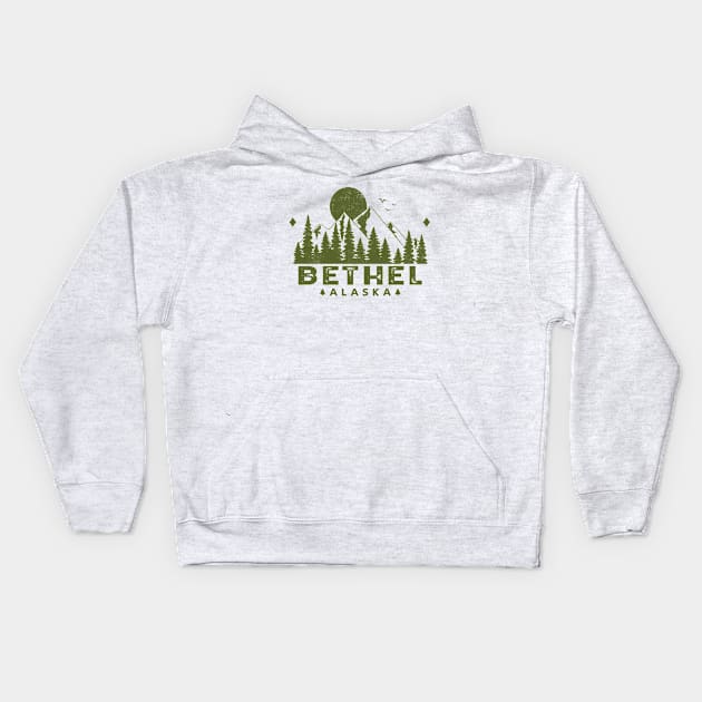 Bethel Alaska Mountain Souvenir Kids Hoodie by HomeSpirit